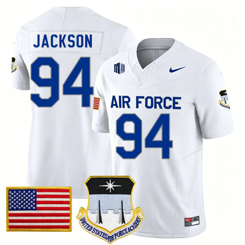 Air Force Falcons #94 Jordan Jackson College Football Jerseys,Uniforms-White
